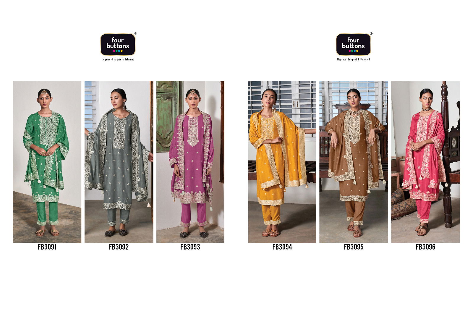 Zoya 2 By Four Buttons Pure Muslin Readymade Suits Catalog